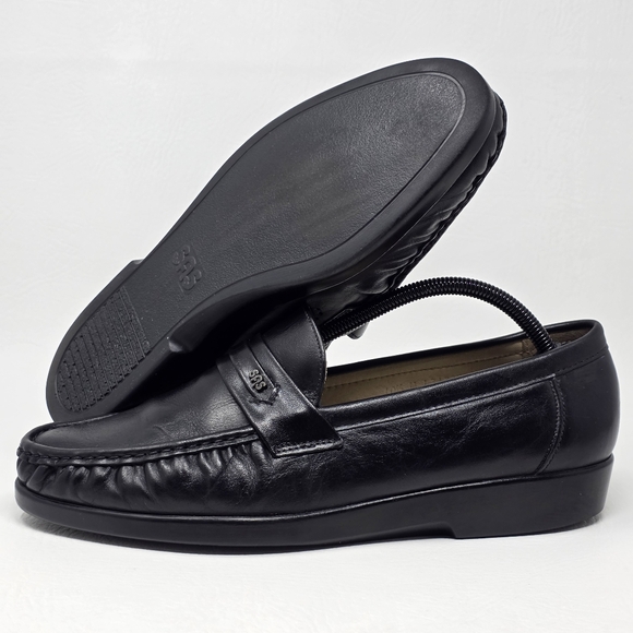 SAS Men's Size 10.5M Handsewn Black Genuine Leather Loafer USA Crafted Pre-owned - Picture 1 of 14